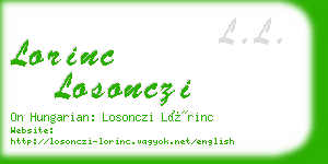 lorinc losonczi business card